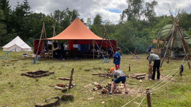 250 spejdere på centerlejr på Øksedal