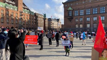 Burmesere demonstrerede på Rådhuspladsen